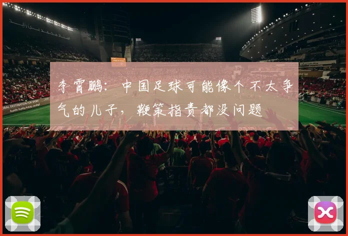 李霄鹏：中国足球可能像个不太争气的儿子，鞭策指责都没问题